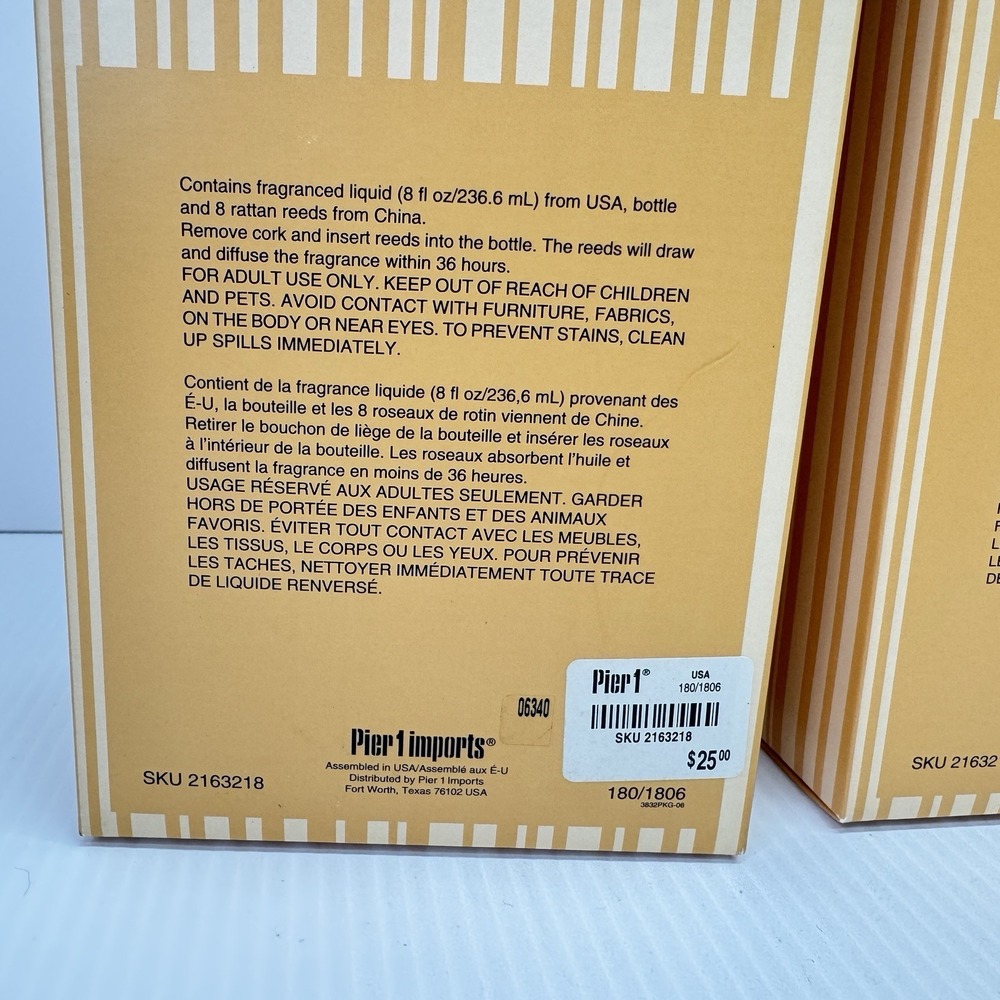 2 PIER 1 IMPORTS MANGO PAPAYA REED DIFFUSER 8 fl oz BRAND NEW/SEALED - Picture 3 of 5